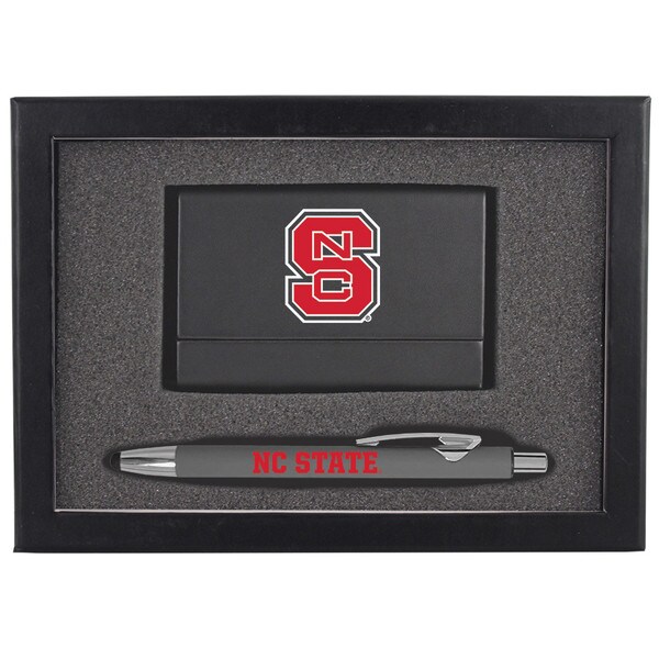 Leather Business Card Case & Pen Se